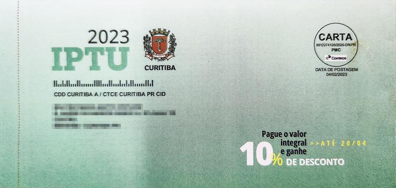 Segunda parcela do IPTU 2023 vence no próximo sábado