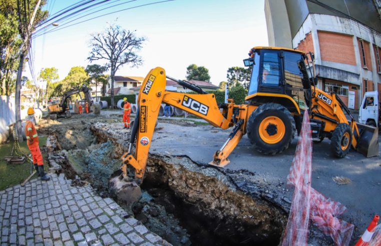 Curitiba: obras do Inter 2 em andamento nos bairros Mercês e Bigorrilho