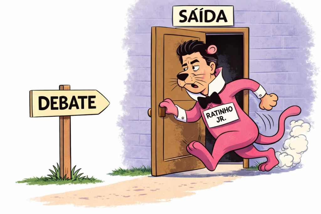 ALGUÉM ACREDITA QUE É POSSÍVEL SER CANDIDATO A PRESIDENTE FUGINDO DE TODOS OS DEBATES? 8 ratinho fuga debate01